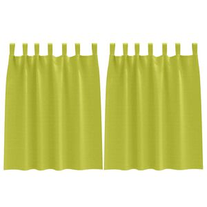 vidaXL Zavjese za blackout s prstenovima 2 kom. Zelena 140 x 140 cm