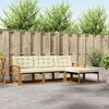 vidaXL Set vanjskih sofa s jastukom 4 pcs Prirodna i krem