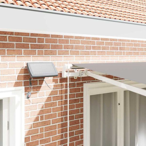 vidaXL Skrovita tenda Svijetlo siva 350 x 250 cm Tkanina i čelik