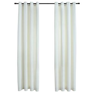 vidaXL Zavjese za zamračivanje 2 kom bar&scaron;unaste krem 140 x 175 cm