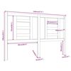 vidaXL Uzglavlje za krevet 146 x 4 x 100 cm od masivne borovine