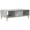 vidaXL Kava Stol Betonski sivi 102 x 55 x 35 cm Konstruirano drvo