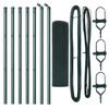 vidaXL Stup za ogradu Zelena 10 x 0,8 m (25 x 25 mm mreža) Čelik i PVC