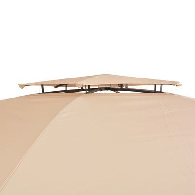 vidaXL Vrtni šator/paviljon sa zavjesama šesterokutni 360 x 265 cm