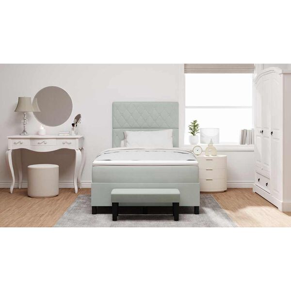 vidaXL Krevet s opruga kutije Svjetlosiva 120 x 190 cm Bar&scaron;un