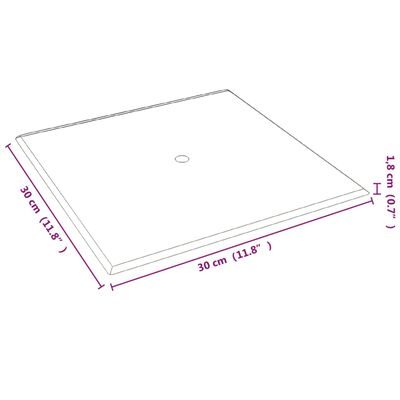 vidaXL Zidne ploče od tkanine 12 kom smeđe 30 x 30 cm 1,08 m²