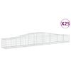 vidaXL Lučne gabionske ko&scaron;are 25 kom 400x50x40/60 cm pocinčano željezo