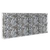 vidaXL Gabionski zid s poklopcima od pocinčanog čelika 200 x 20 x 85 cm