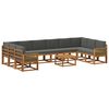 vidaXL Set vanjskih sofa 11 kom. Prirodna i antracit