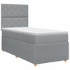 vidaXL Boxspring krevet s madracem Svjetlosiva 90 x 190 cm Tkanina