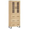 vidaXL Visoka komoda hrasta sonome 69,5x34x180cm od konstruiranog drva