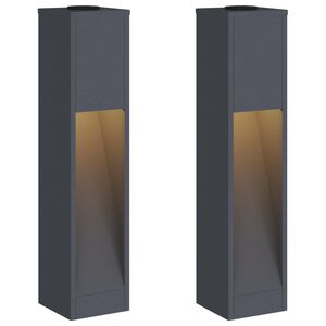 vidaXL Solarna LED svjetiljka za stazu 2 kom. Topla bijela