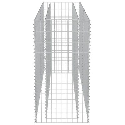 vidaXL Gabionska sadilica od pocinčanog čelika 180 x 50 x 100 cm