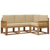 vidaXL Set vanjskih sofa 4 kom. Prirodna i bež Poliester
