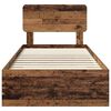 vidaXL Krevetna konstrukcija Staro drvo 100 x 200 cm Konstruirano drvo