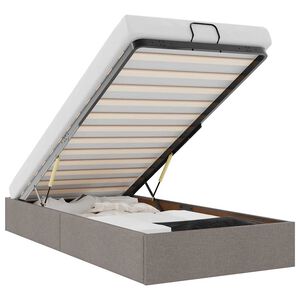 vidaXL Otomanski okvir kreveta bez madraca smeđe-sivi 90x200cm tkanine