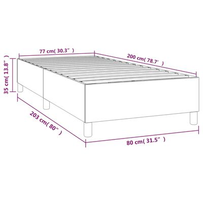 vidaXL Okvir za krevet s oprugama smeđesivi 80 x 200 cm od tkanine