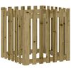 vidaXL Vrtna sadilica s izgledom ograde 70 x 70 x 70 cm od borovine