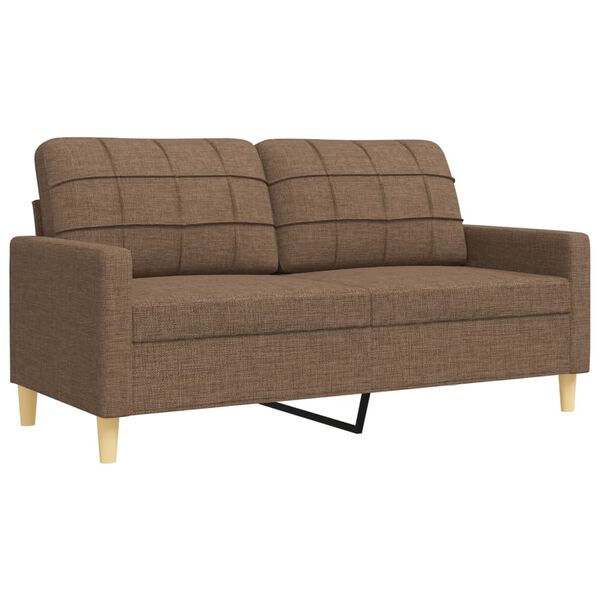 vidaXL 2-dijelni set sofa smeđi od tkanine