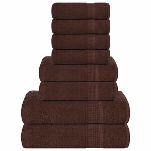 vidaXL Set ručnika od 8 dijelova FROGN smeđi 360 g/m&sup2;