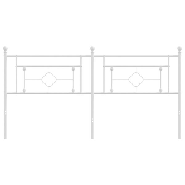 vidaXL Metalno zamjensko uzglavlje bijelo 180 cm