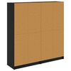 vidaXL Highboard 2 pcs Crni hrast 68 x 37 x 142 cm Konstruirano drvo