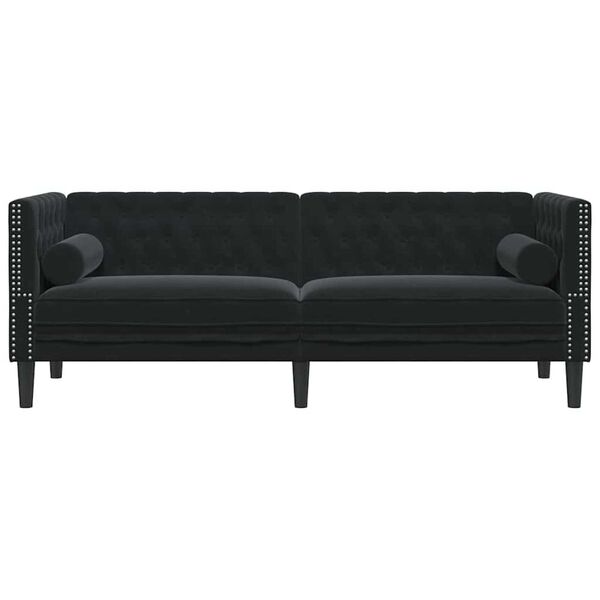 vidaXL Sofa Crna 194 x 74,5 x 70,5 cm Bar&scaron;un