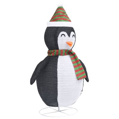 vidaXL Ukrasna božićna figura pingvina LED od luksuzne tkanine 90 cm