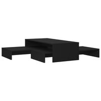 vidaXL Set uklapajućih stolića za kavu crni 100x100x26,5 cm iverica