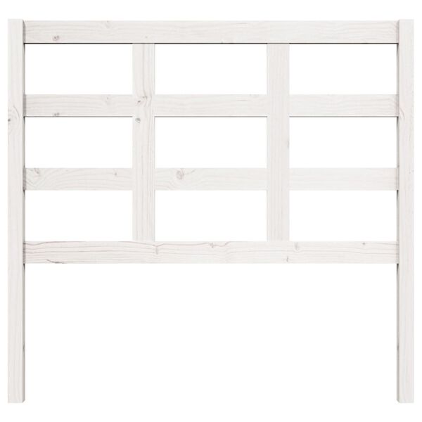 vidaXL Uzglavlje za krevet bijelo 105,5x4x100 cm od masivne borovine