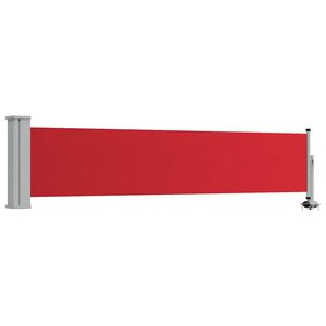 vidaXL Uvlačiva bočna tenda za terasu 60 x 300 cm crvena
