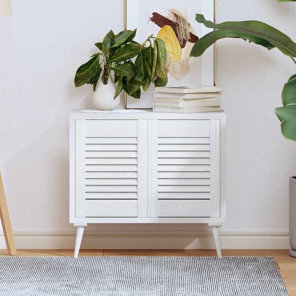 vidaXL Vrata ormarića Louvred dizajn 2 kom bijela 39,5x29,5 cm