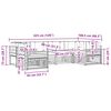 vidaXL Set vanjskih sofa s jastukom 6 pcs Prirodna i svijetlo siva