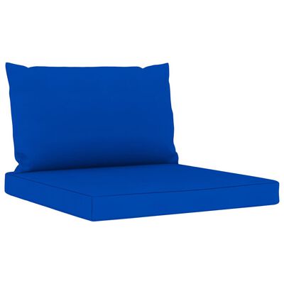 vidaXL 5-dijelna vrtna garnitura s plavim jastucima