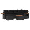 vidaXL 7-dijelni set vrtnih sofa od poliratana s jastucima crni