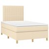 vidaXL Krevet box spring s madracem krem 120 x 190 cm od tkanine