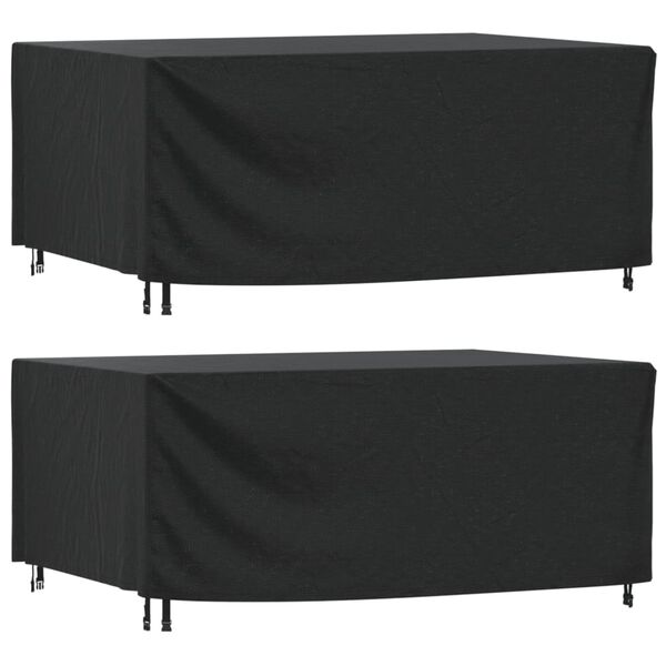 vidaXL Navlake za vrtni namje&scaron;taj 2 kom crna 225x143x90 cm vodootporna