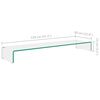 vidaXL Stalak za TV /Monitor Prozirno Staklo 120x30x13 cm