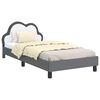 vidaXL Krevet za djecu s uzglavljem Svjetlosiva 90 x 190 cm PU