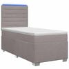 vidaXL Boxspring krevet s madracem Sivosmeđa 90 x 190 cm Tkanina