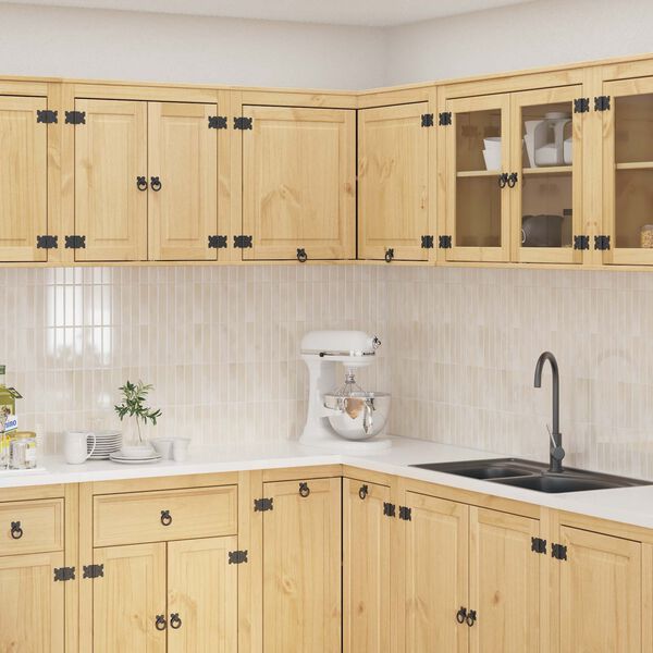 vidaXL Cabinet SKI Medeno Smeđa 80 x 80 x 60 cm Čvrsto borovo drvo