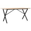 vidaXL Blagovaonski stol X-oblika 140x80x75,5 cm od borovine i čelik