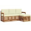 vidaXL Set vanjskih sofa 4 kom. Prirodna i krem