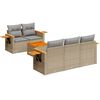 vidaXL 6-dijelni set vrtnih sofa s jastucima bež od poliratana