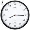 vidaXL Radijski upravljan zidni sat s kvarcnim mehanizmom 31 cm crno bijeli