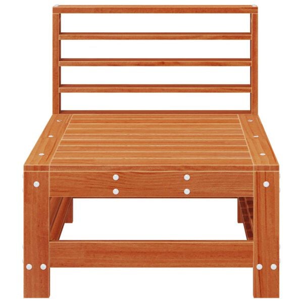 vidaXL Srednji kauč za vrt Masivna borovina Vosak Smeđa