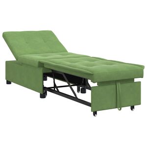 vidaXL Krevet na razvlačenje Svijetlo zelena 194 x 67 x 82 cm Bar&scaron;un