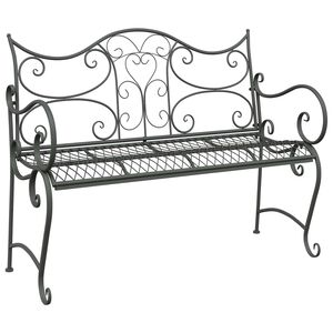vidaXL Vrtna klupa 2-Broj sjedala 114 x 56,5 x 90 cm Čelik