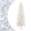 vidaXL Umjetno vitko božićno drvce 180 cm 300 LED lampica Topla bijela