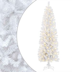 vidaXL Umjetno vitko božićno drvce 180 cm 300 LED lampica Topla bijela
